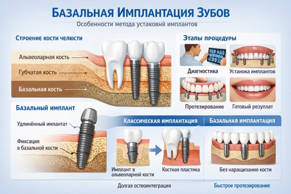 Базальная имплантация зубов: особенности метода, показания и место в современной стоматологии
