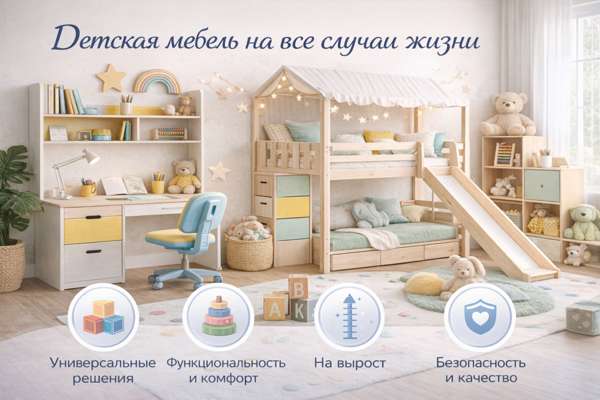 Детская мебель на все случаи жизни: как создать комфортное и безопасное пространство для ребёнка