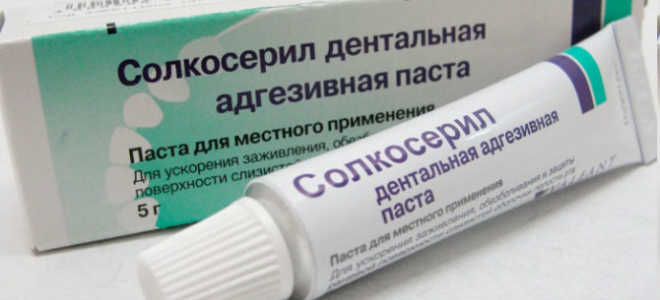 Дентальная адгезивная паста для зубов Солкосерил