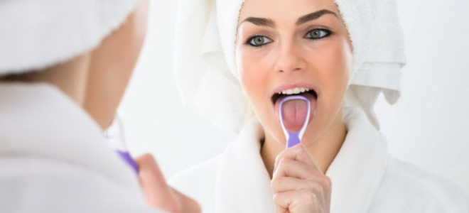 Чистка языка от налета в домашних условиях